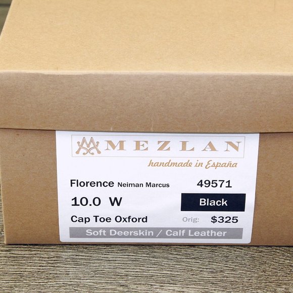 $325 MEZLAN Florence Deerskin 10 W Wide Black * add $15 new Trees main image 12